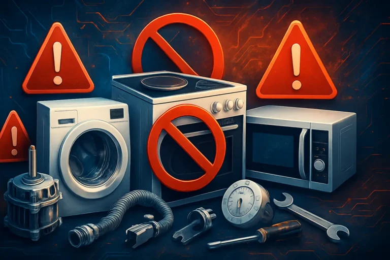 Errores más comunes al comprar repuestos de electrodomésticos (y cómo evitarlos)